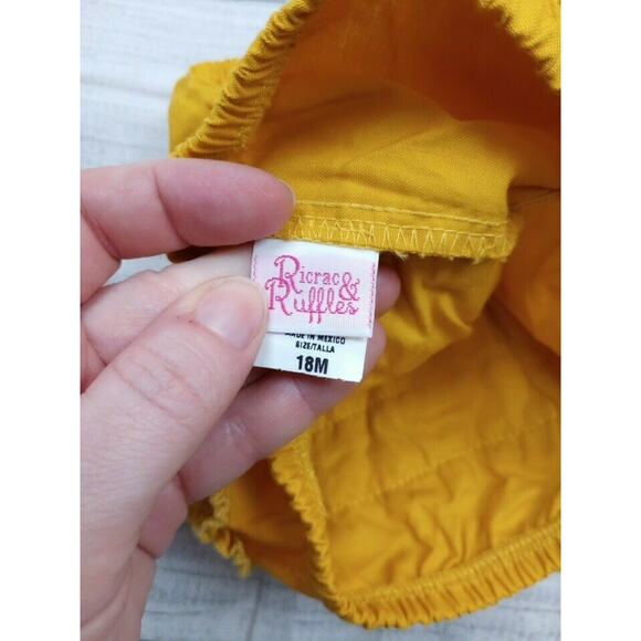 18m Ricrac & Ruffles Ruffled Gold Bloomer - Picture 4 of 5
